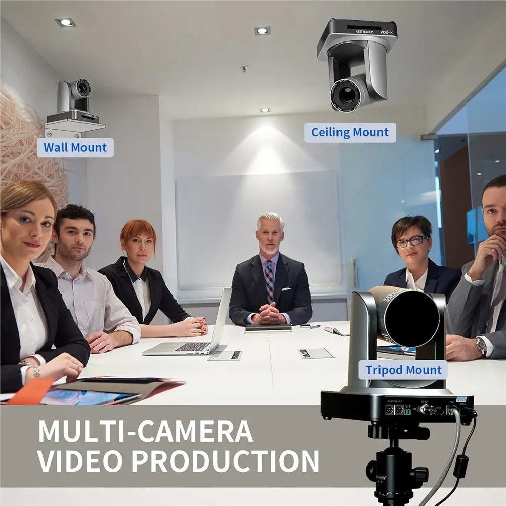 FEELWORLD NDI20X 20X Optical Zoom PTZ Camera Simultaneous USB NDI HD 3G-SDI Live Streaming Camera - EU Plug - 5