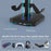 8006S USB Hub Game Controller Holder Control Handle Headphone Storage Stand with 9 RGB Light - Black - 4