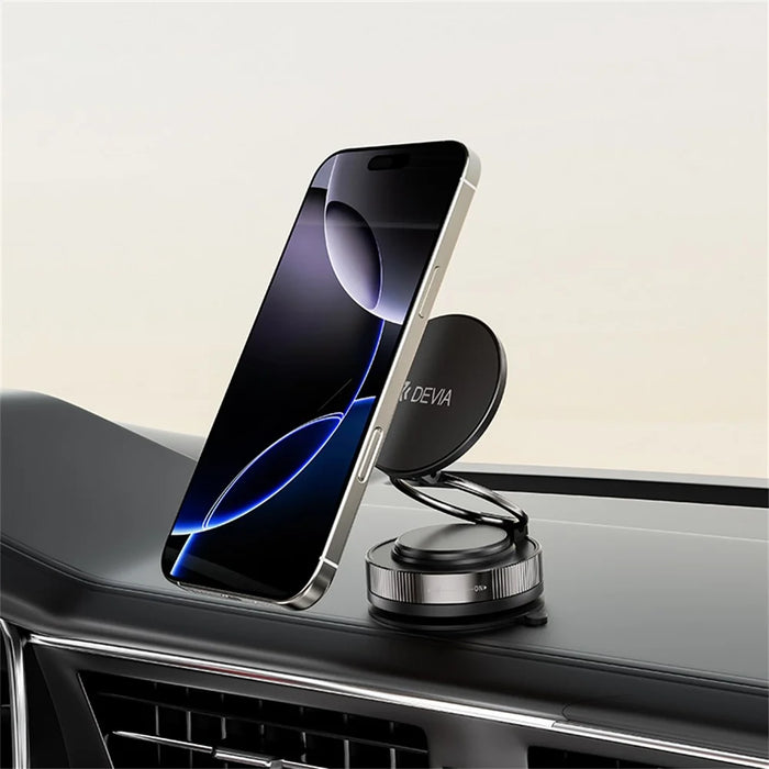 DEVIA ES091 Ultra2 Magnetic Multi-Angle Adjustable Metal Phone Stand Suction Cup Cellphone Holder - Black - 5