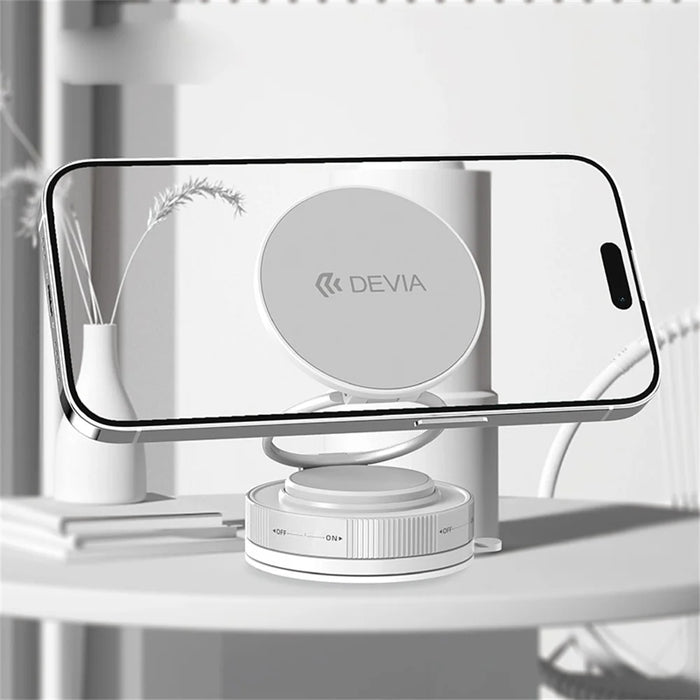DEVIA ES091 Ultra2 Magnetic Multi-Angle Adjustable Metal Phone Stand Suction Cup Cellphone Holder - Black - 7