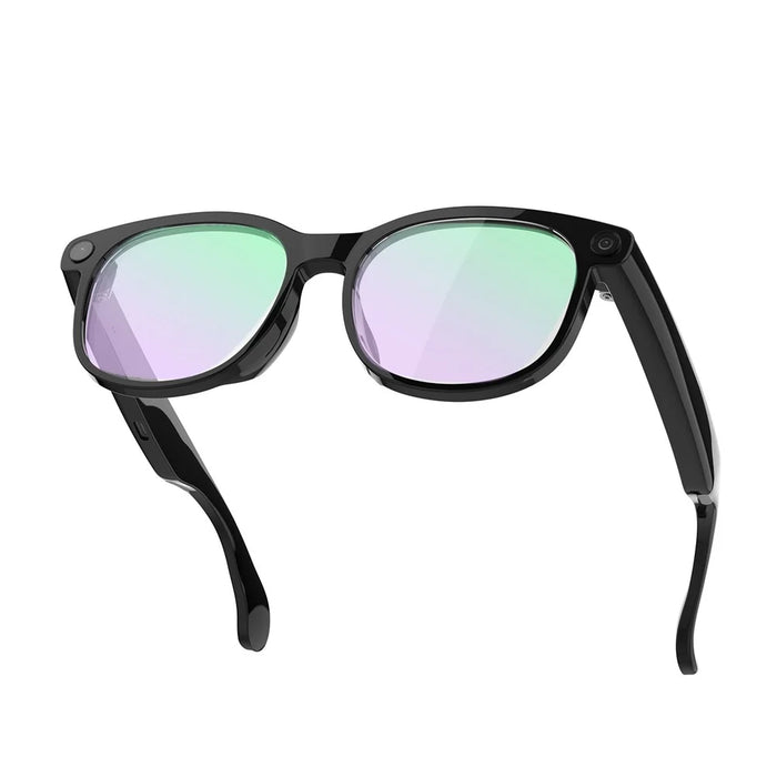 FG01 AI Smart Bluetooth-Compatible Glasses Calling Music Voice Assistant Photochromic Lenses 512M Memory - Black - 1