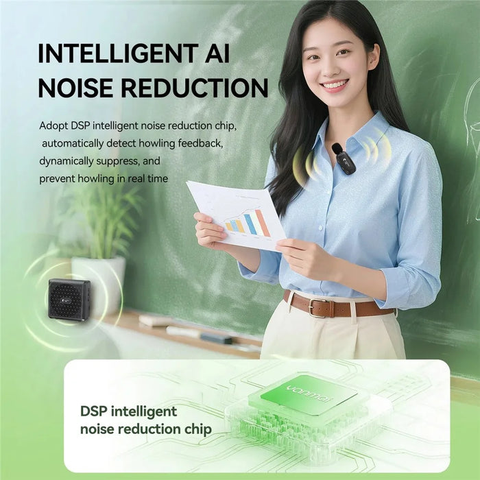 YANMAI K3 Pro For Teaching 2.4G Wireless Bluetooth-compatible Voice Amplifier System with Lavalier Mic and Head-mounted Mic - Black - 3