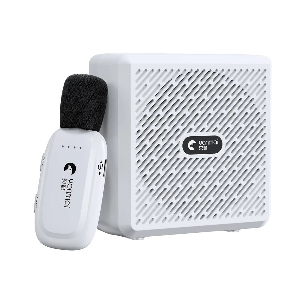 YANMAI K5 2.4G Wireless Bluetooth-compatible Voice Amplifier with Lapel Microphone for Teaching / Training - White - 1