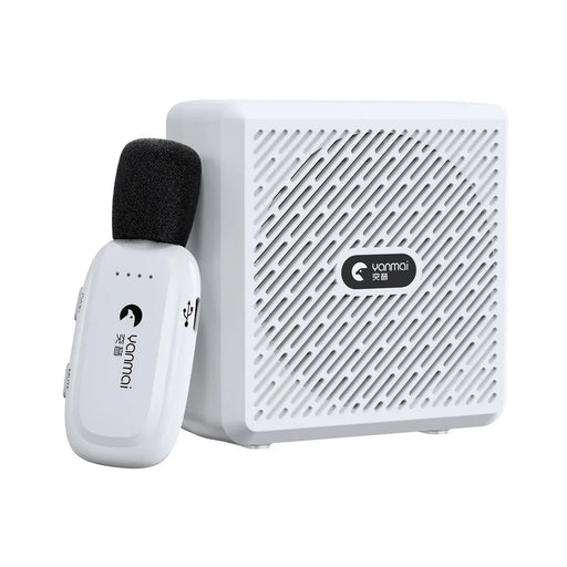 YANMAI K5 2.4G Wireless Bluetooth-compatible Voice Amplifier with Lapel Microphone for Teaching / Training - White - 1