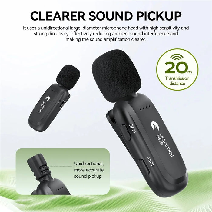 YANMAI K5 2.4G Wireless Bluetooth-compatible Voice Amplifier with Lapel Microphone for Teaching / Training - White - 3