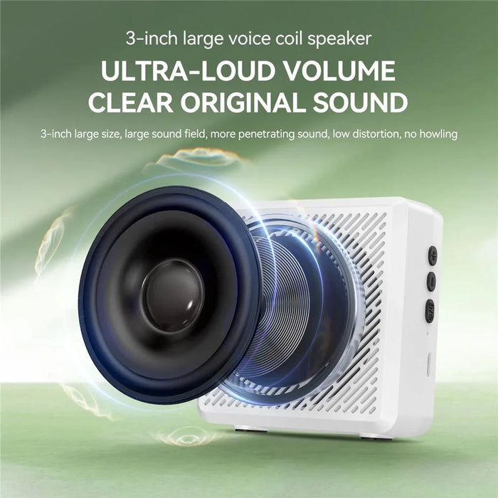 YANMAI K5 2.4G Wireless Bluetooth-compatible Voice Amplifier with Lapel Microphone for Teaching / Training - White - 5