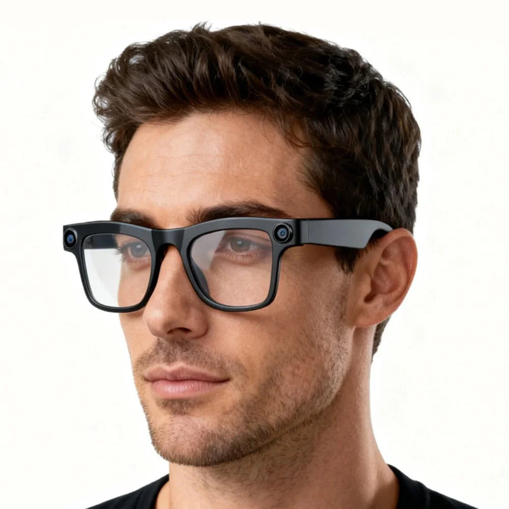 FG03AI Smart Glasses HD Camera Intelligent Recognition AI Translation Conference Tool 512M Memory - Black - 2