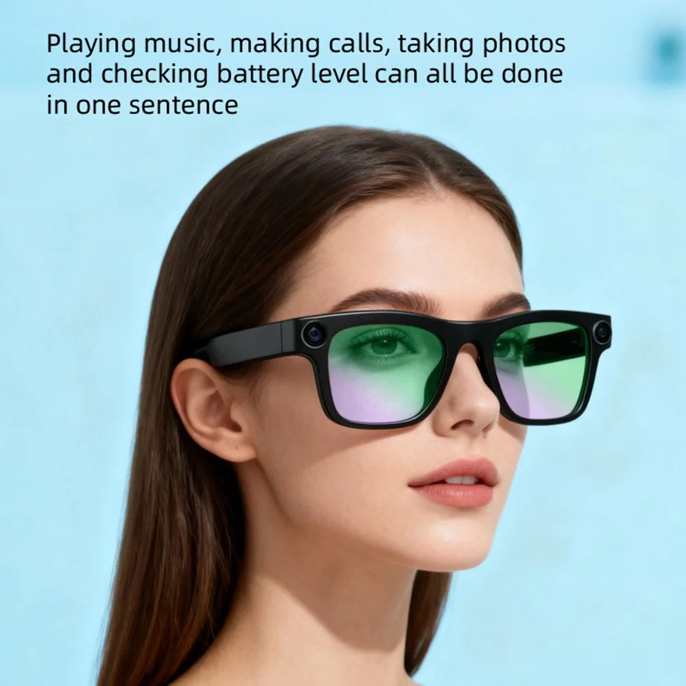 FG03AI Smart Glasses HD Camera Intelligent Recognition AI Translation Conference Tool 512M Memory - Black - 3