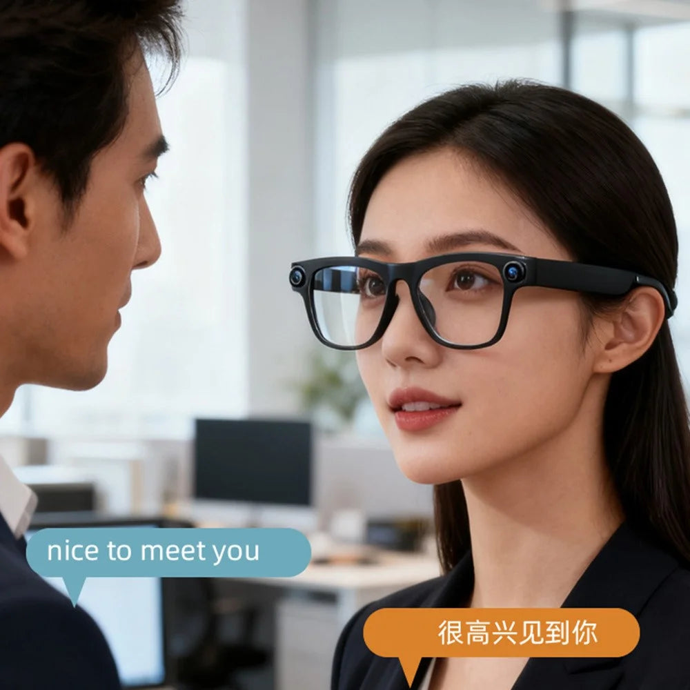 FG03AI Smart Glasses HD Camera Intelligent Recognition AI Translation Conference Tool 512M Memory - Black - 4