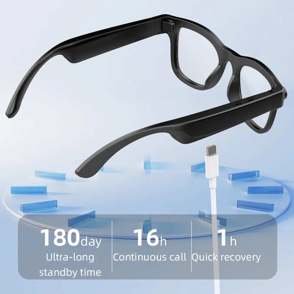 FG03AI Smart Glasses HD Camera Intelligent Recognition AI Translation Conference Tool 512M Memory - Black - 6