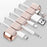 AHASTYLE PT125 2Pcs Cable Management Organizer Aluminum Alloy Silicone 5 Slots Desktop Wire Holder Clip - Pink - 2