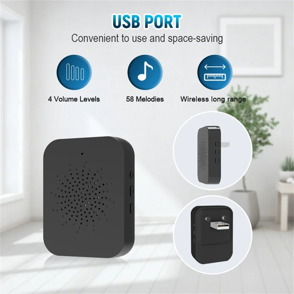 WF01D-013D 720P HD Smart Video Doorbell PIR Motion Detection Tuya APP Wireless Doorbell Camera - Black - 6