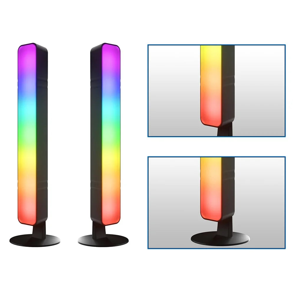 D04 2Pcs Sound Pickup RGB Desktop Ambient Light Smart Gaming Light Bar with Remote Control, Bluetooth-compatible Version - 3