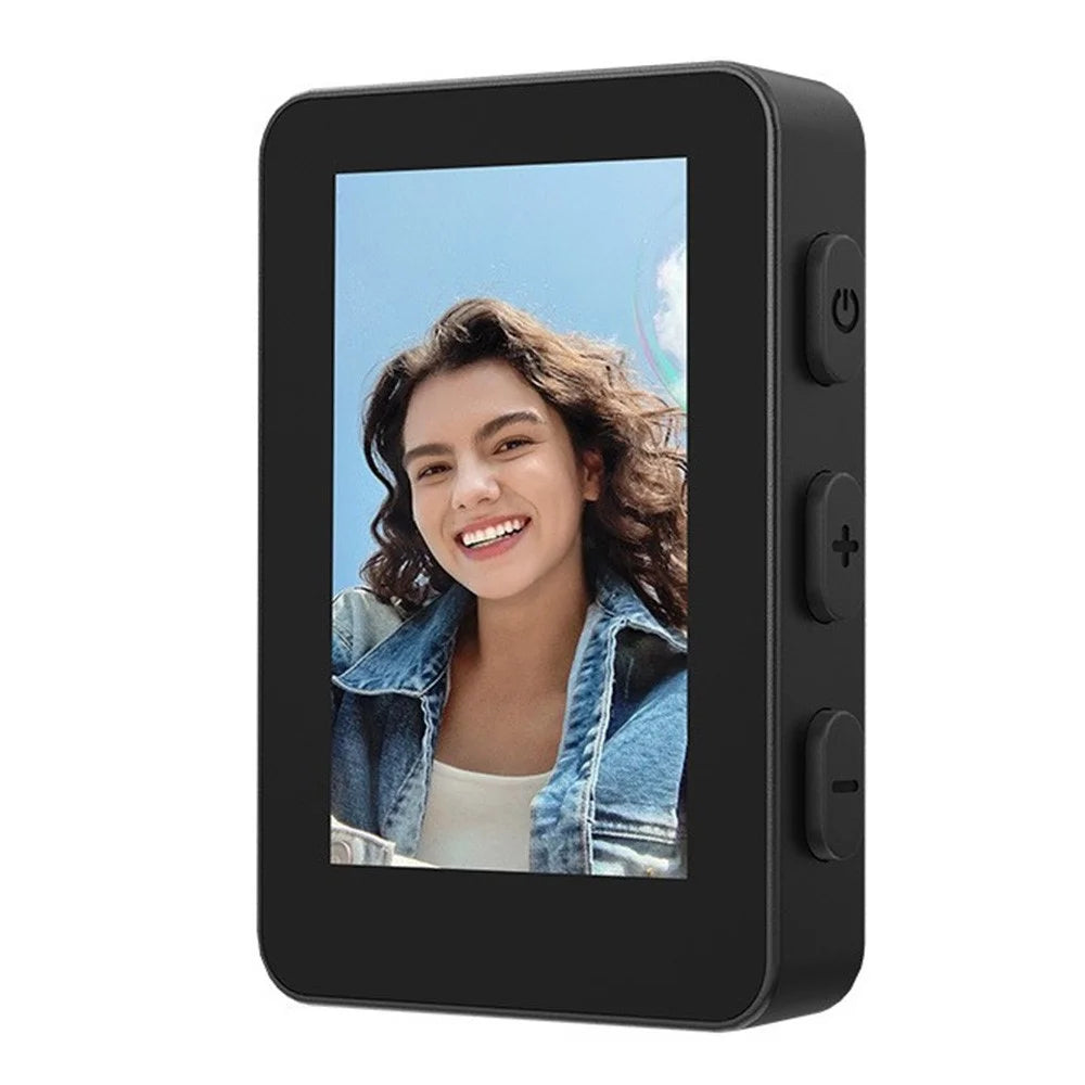 D24 2.4 Inch Selfie Monitor Screen Magnetic Phone Vlog Selfie Back Camera Monitor for Vlog Live Stream - Black - 1