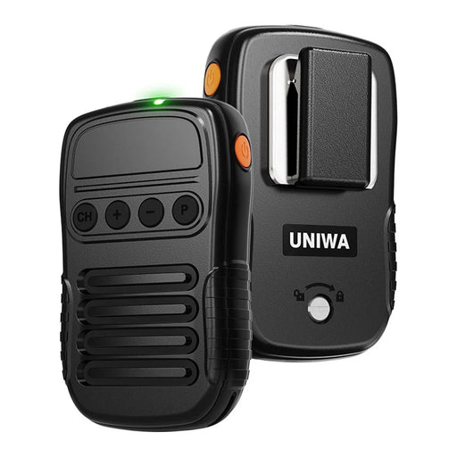 UNIWA BM008 Wireless Handheld Intercom PTT Microphone Bluetooth-Compatible 3W Speaker Walkie Talkie - Black - 1