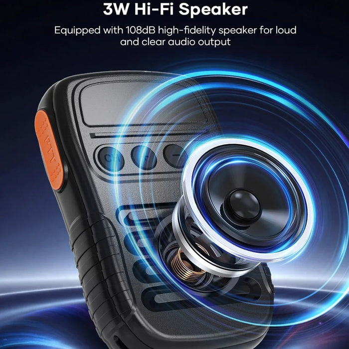 UNIWA BM008 Wireless Handheld Intercom PTT Microphone Bluetooth-Compatible 3W Speaker Walkie Talkie - Black - 5