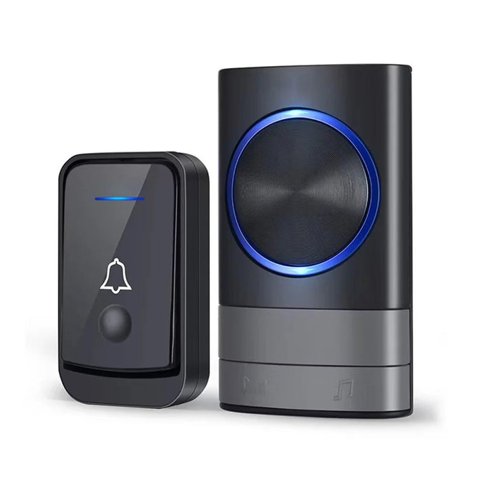 N189 52 Melodies Waterproof 200M Range Wireless Digital Music Doorbell, 1 Transmitter + 1 Receiver - EU Plug - 1