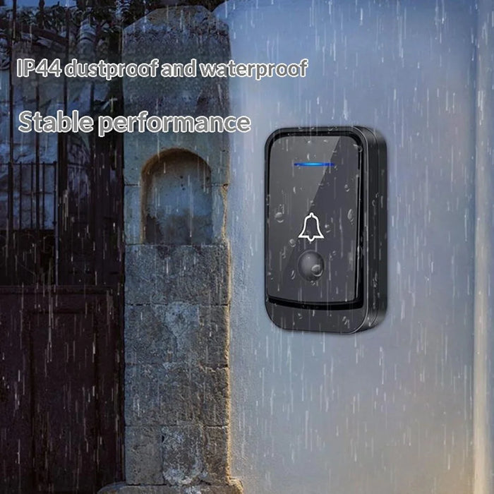 N189 52 Melodies Waterproof 200M Range Wireless Digital Music Doorbell, 1 Transmitter + 1 Receiver - EU Plug - 7