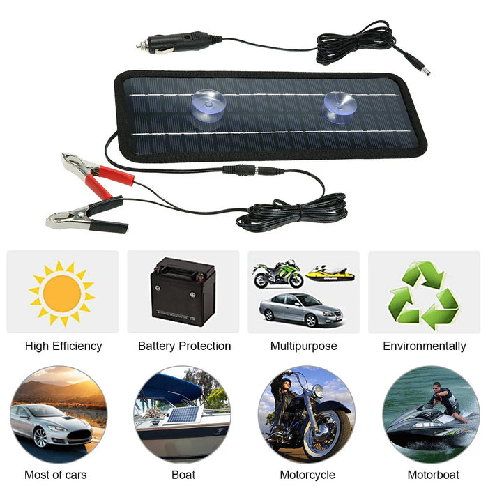 BAG330-135SAE 4.5W Car 12V Lead Acid Battery Solar Charging Panel Automotive Solar Charger - 4