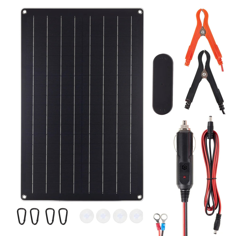 PCB550-350D-SAE 30W Solar Panel Car Lead Acid Battery Solar Maintainer Lithium Battery Solar Charger - 1