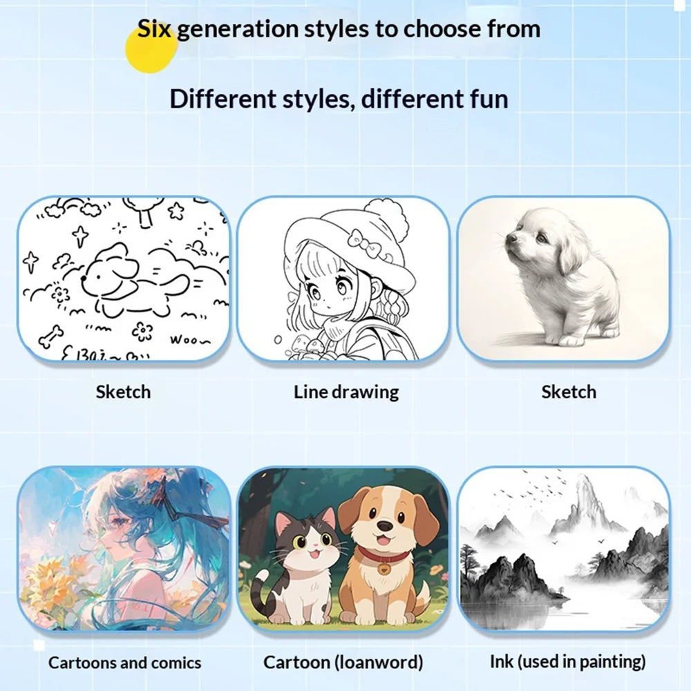X16 AI Voice Control Smart Kids Drawing Printer 2.4 Inch HD Screen Thermal Pocket Printing Machine - Red - 4