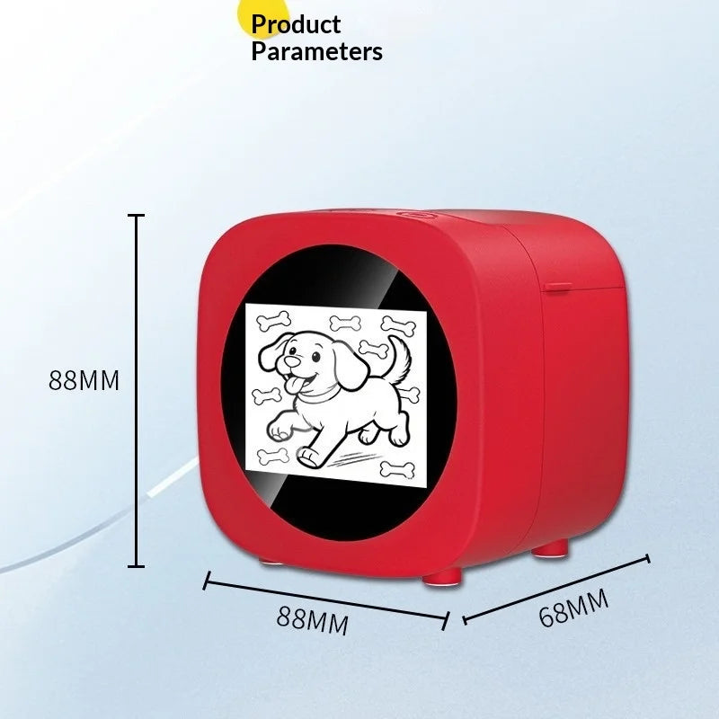 X16 AI Voice Control Smart Kids Drawing Printer 2.4 Inch HD Screen Thermal Pocket Printing Machine - Red - 5