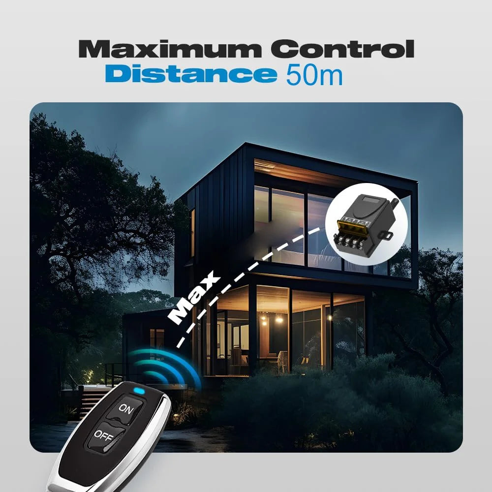 433MHz Wireless Remote Control Switch RF Relay Receiver with 2 On / Off Transmitter for Electric Appliance LED Light Fan - 2