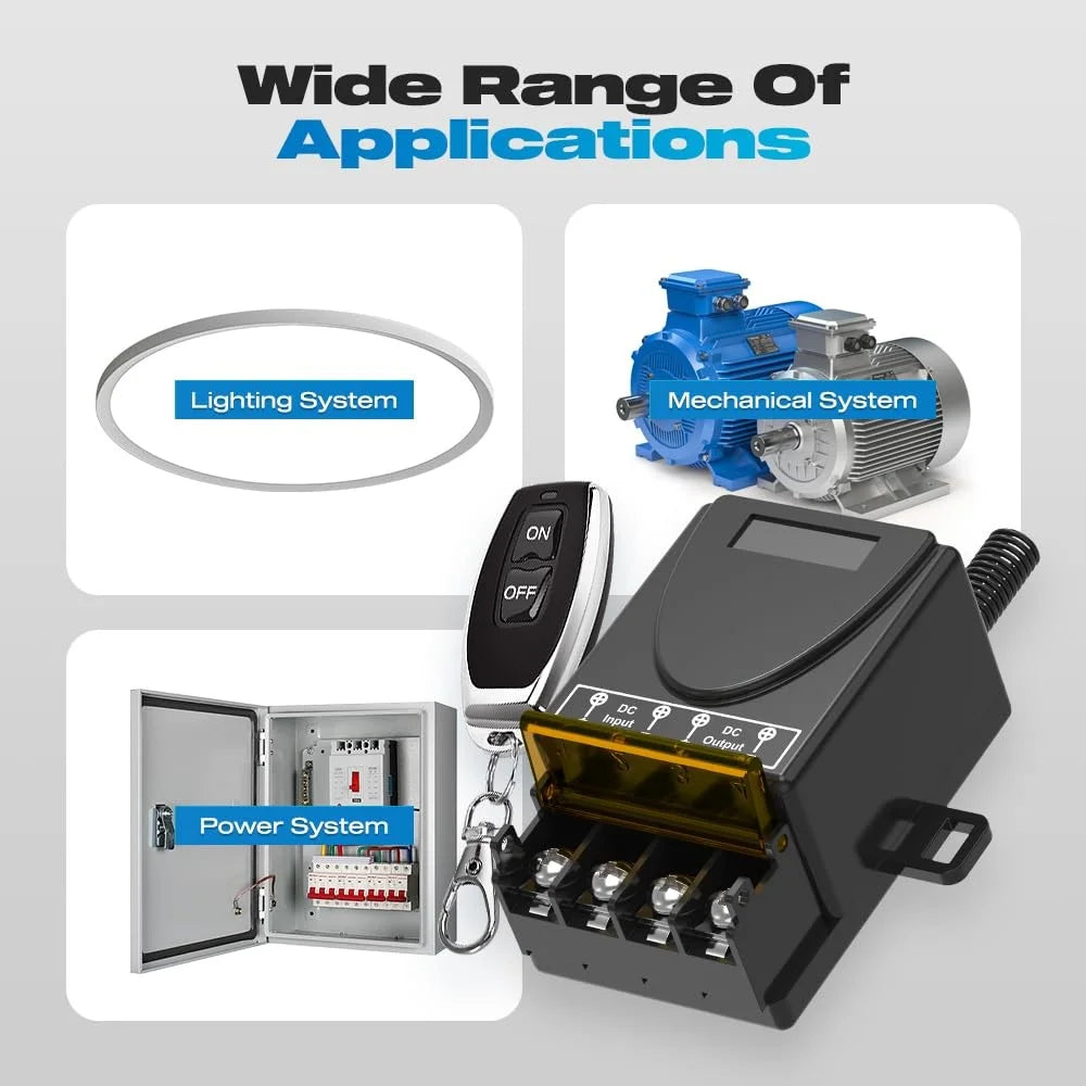 433MHz Wireless Remote Control Switch RF Relay Receiver with 2 On / Off Transmitter for Electric Appliance LED Light Fan - 6