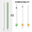 AHASTYLE PT65-3 2Pcs for Apple Pencil 3 Silicone Case Ultra Thin Stylus Protective Sleeve - White / Avocado Green - 2