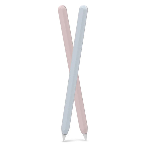 AHASTYLE PT65 2Pcs for Apple Pencil (2nd Generation) Stylus Silicone Case Pen Protective Sleeve Cover - Pink / Baby Blue - 1