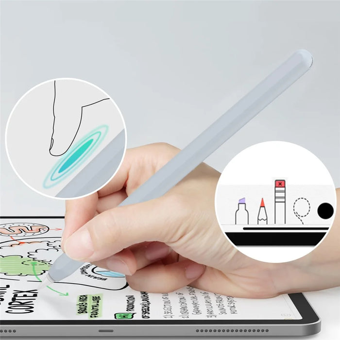 AHASTYLE PT65 2Pcs for Apple Pencil (2nd Generation) Stylus Silicone Case Pen Protective Sleeve Cover - Pink / Baby Blue - 3