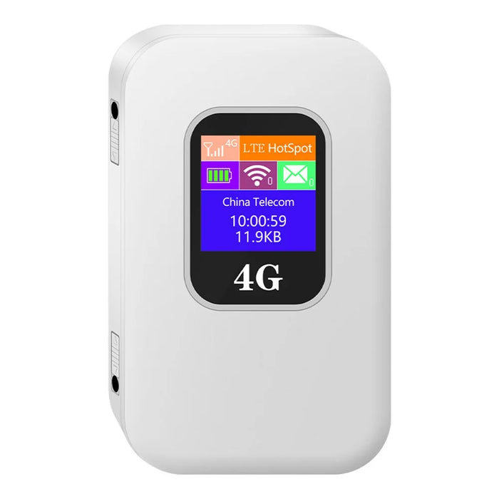 M1-E 4G LTE Mobile WiFi Router with CRC9 Port Smart OLED Display WiFi 6 300Mbps Portable Hotspot, Eurasian Version (without Antenna) - White - 1