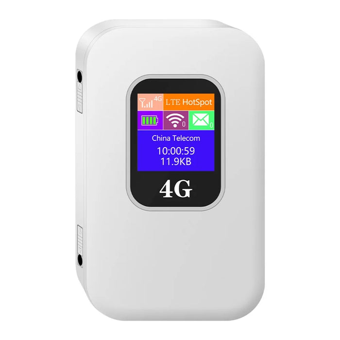 M1-E 4G LTE Mobile WiFi Router with 2 Antennas Smart OLED Display WiFi 6 300Mbps Portable Hotspot, Eurasian Version - White - 2