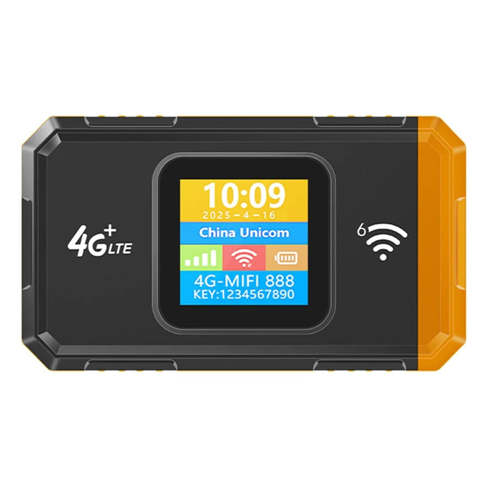 MF967B-E WiFi6 Portable 4G LTE Mobile Hotspot Router with Color Display 300Mbps Wireless Modem, Eurasian Version - Orange - 1