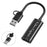 HU-02A HD to USB-A / Type-C 2 in 1 Video Capture Card for Gaming Console / PC / Phone Live Streaming Adapter Cable (Chip: MS2109) - Black - 1