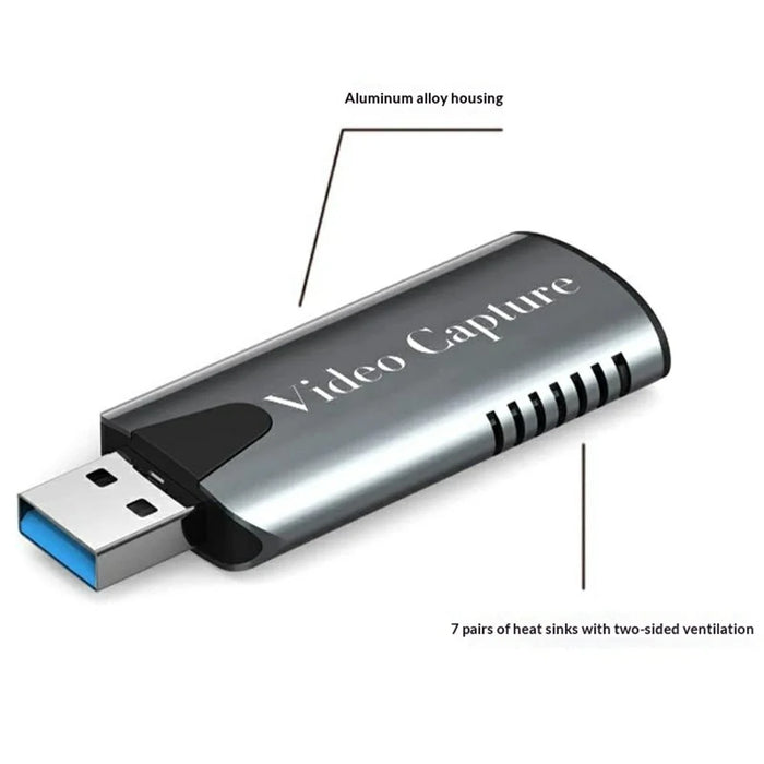 HU-03 1080P HD to USB 3.0 Video Capture Card Game Streaming Adapter for Nintendo Switch / PS4 / Phone / PC - 2