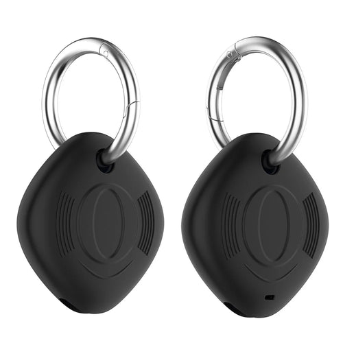 Silicone Anti-lost Protective Case Cover with Buckle for Samsung Galaxy SmartTag Bluetooth-compatible Locator - Black - 1
