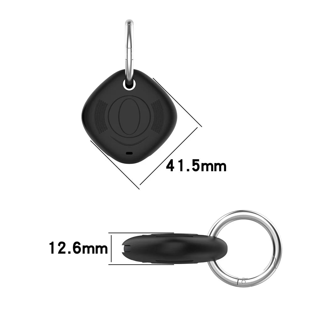 Silicone Anti-lost Protective Case Cover with Buckle for Samsung Galaxy SmartTag Bluetooth-compatible Locator - Black - 4