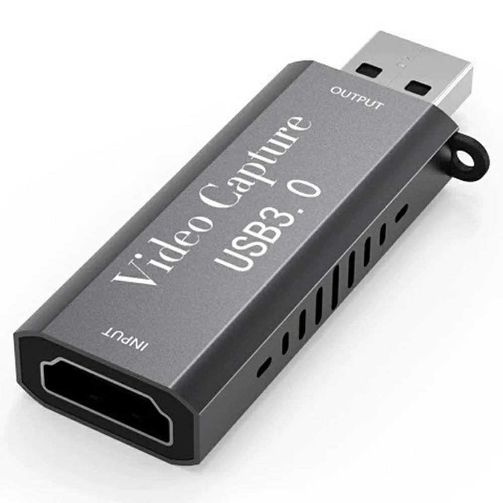 HU-07 HD to USB 3.0 Video Capture Card 1080P 60Hz Game Streaming Recording Adapter for PS4 Xbox Switch PC - Black - 1