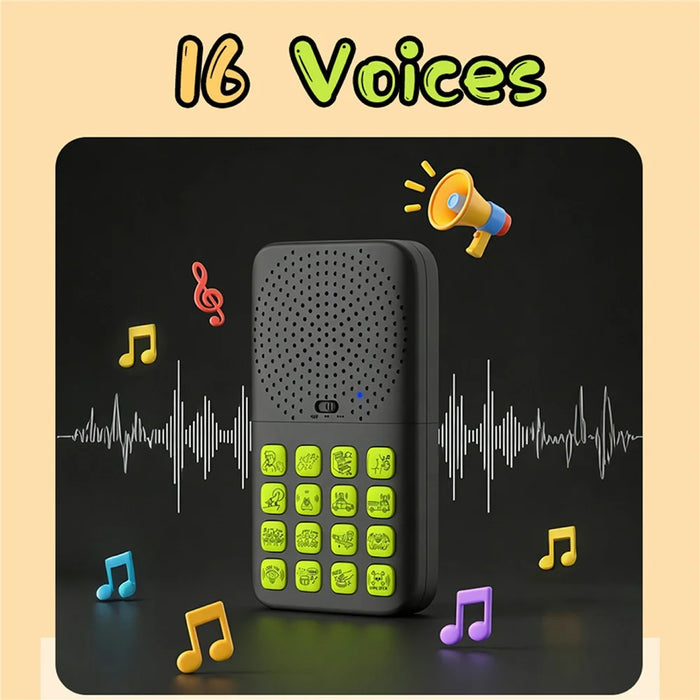 T16 Wireless Remote Control Sound Device 16 Sound Effects Magnetic Detachable Rechargeable Prank Toy - Black - 4