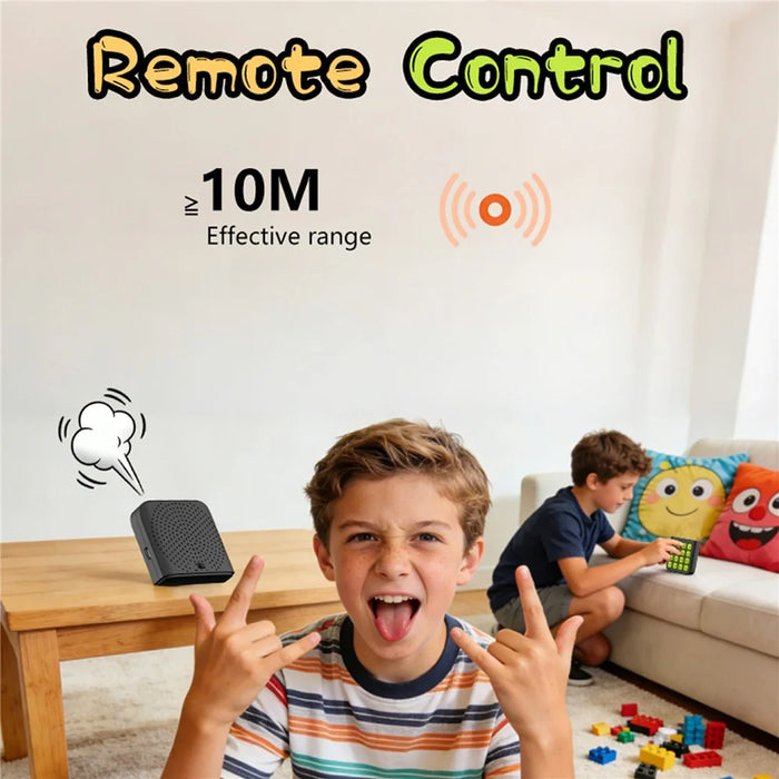 T16 Wireless Remote Control Sound Device 16 Sound Effects Magnetic Detachable Rechargeable Prank Toy - Black - 6