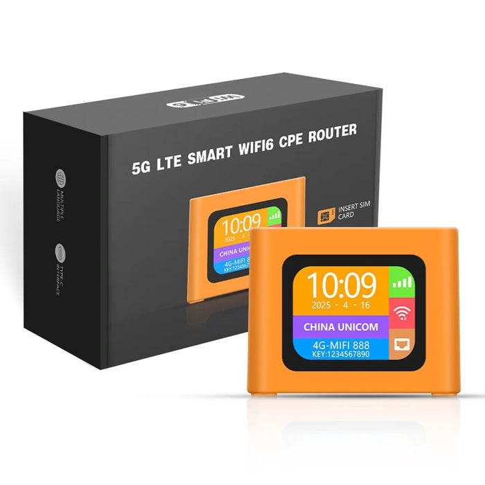 Q51-E 4G LTE WiFi 6 Router without Battery Color Display CPE Wireless Modem with SIM Card Slot and RJ45 Port - EU Plug - 7