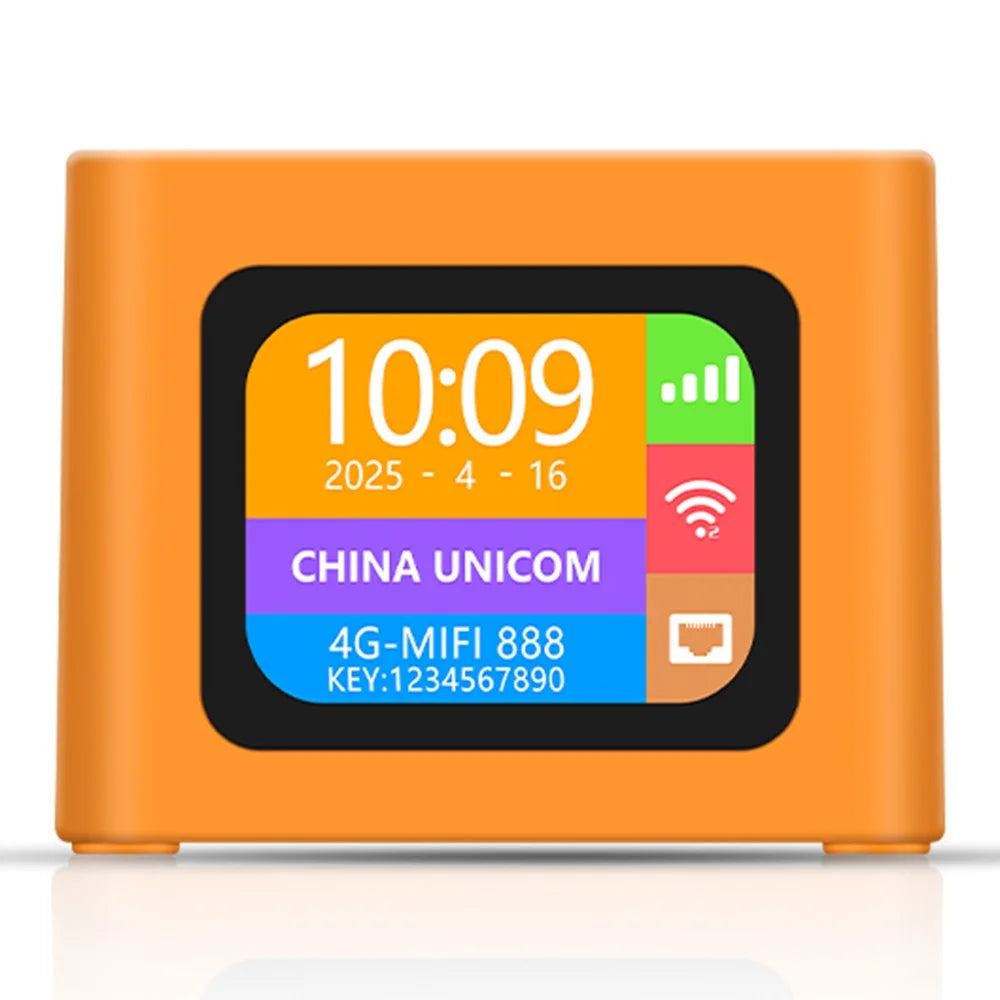 Q51-E 4G LTE WiFi 6 Router with 3000mAh Battery Color Display CPE Wireless Modem with SIM Card Slot and RJ45 Port - EU Plug - 6