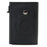 Bi-fold RFID Blocking Wallet for AirTag Genuine Cow Leather Aluminium Alloy Pop-Up Card Case - Black - 1