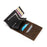 Bi-fold RFID Blocking Wallet for AirTag Genuine Cow Leather Aluminium Alloy Pop-Up Card Case - Black - 2