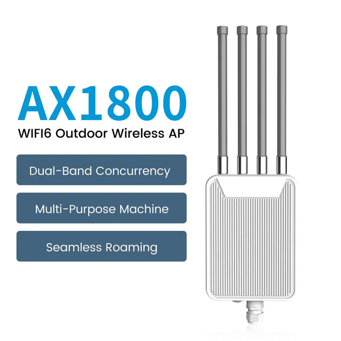 HW1800M Outdoor Waterproof AX1800 WiFi 6 Wireless AP Router 2.4 / 5.8G Dual Band Modem with High Gain Antenna - US Plug - 2