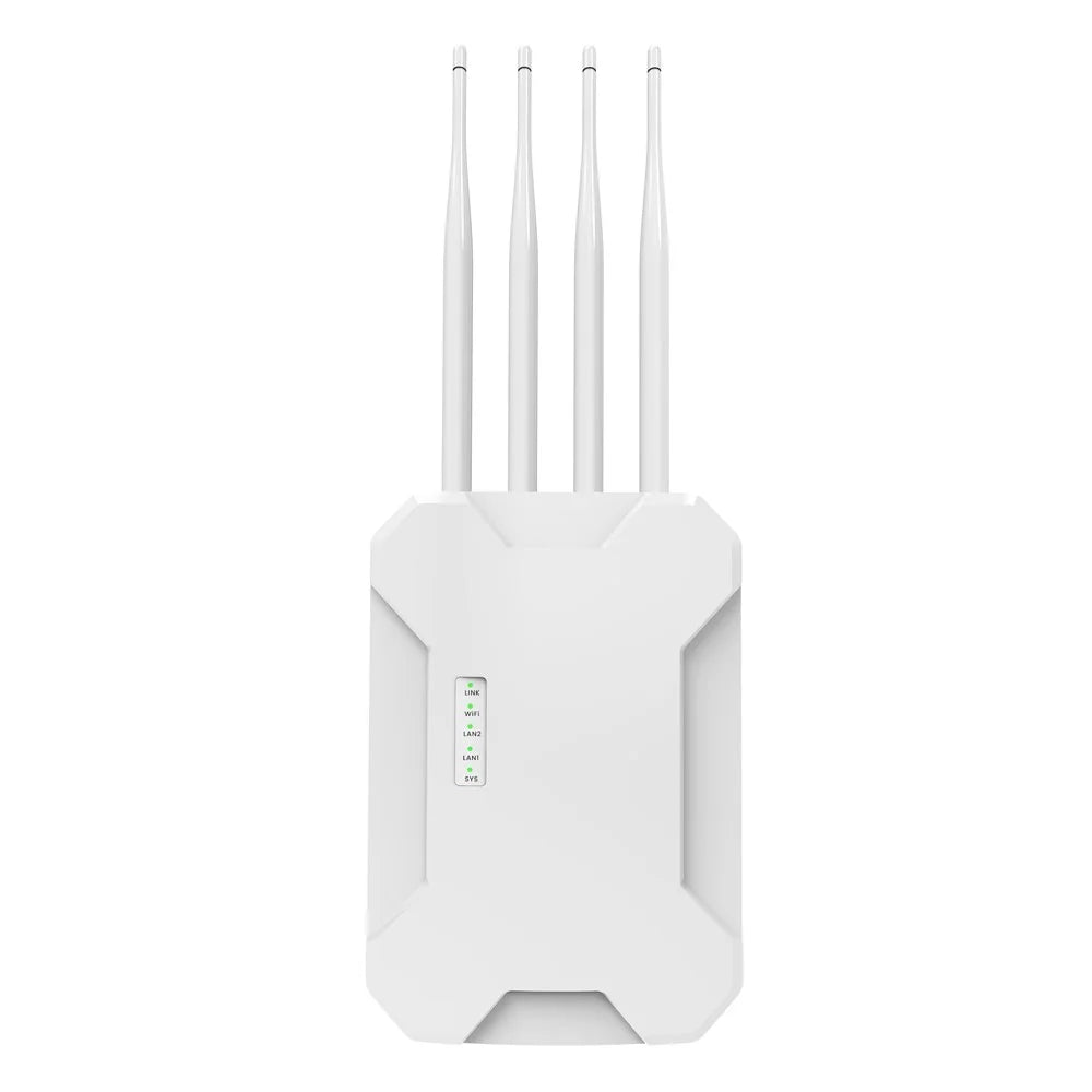 HW1800S Waterproof Outdoor Wireless Access Point 1800Mbps WiFi 6 Dual Band Gigabit Router - White  /  US Plug - 1