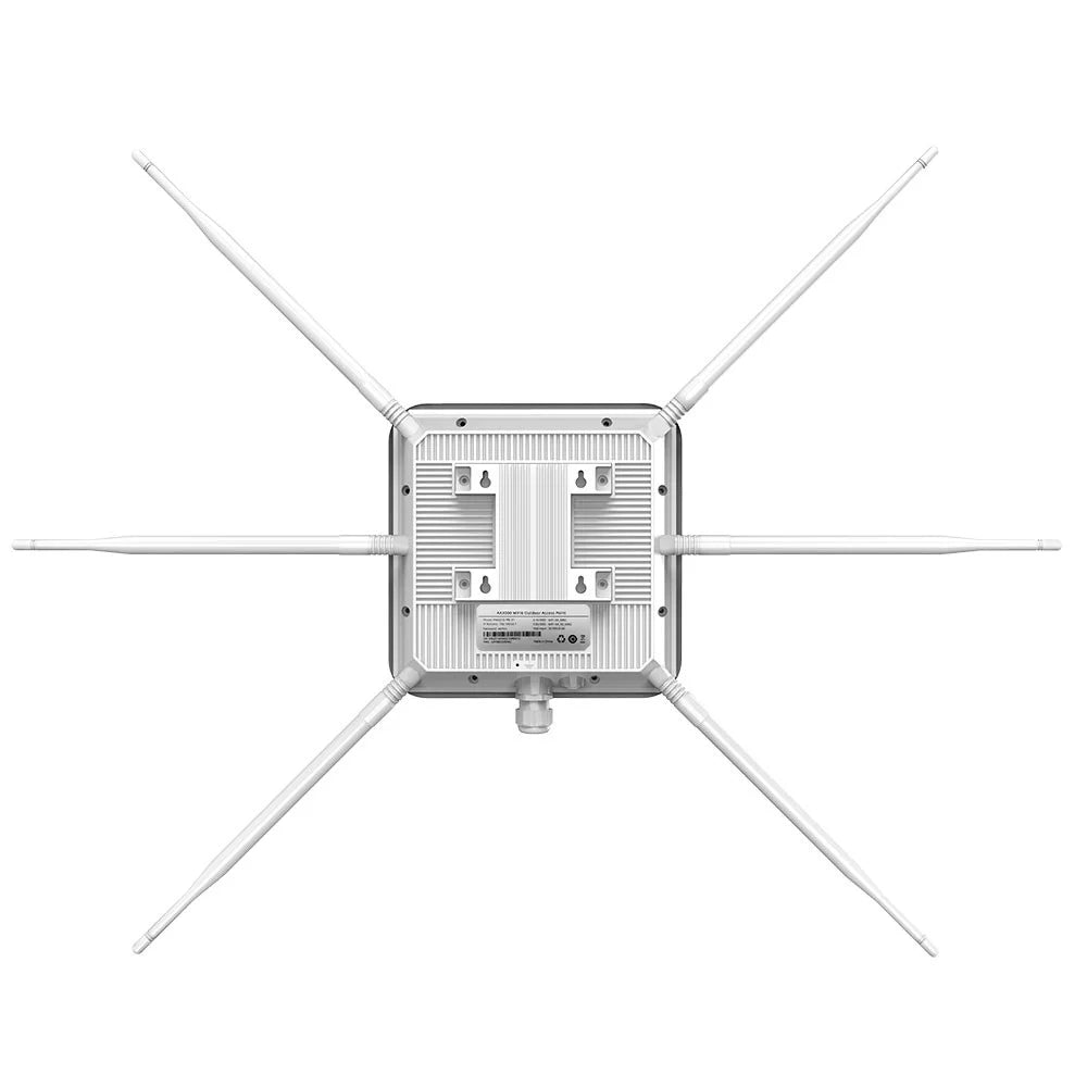 HW3000B IP67 Waterproof WiFi 6 Dual Band 3000Mbps Outdoor Wireless AP Router with 6x 7dBi Antenna - US Plug - 7