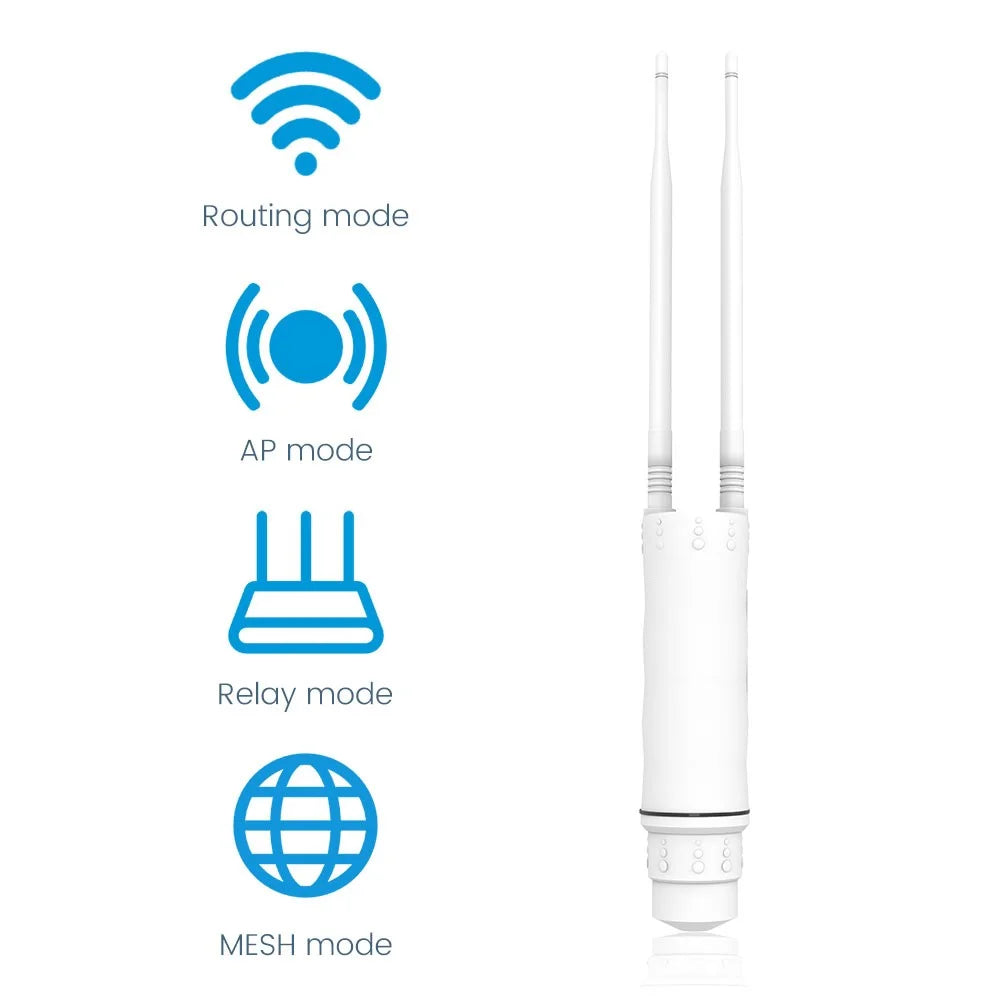 HW1800Y WiFi 6 AX1800 2.4 / 5.8G Dual Band MESH Router IP67 Waterproof Outdoor AP Repeater - US Plug - 6