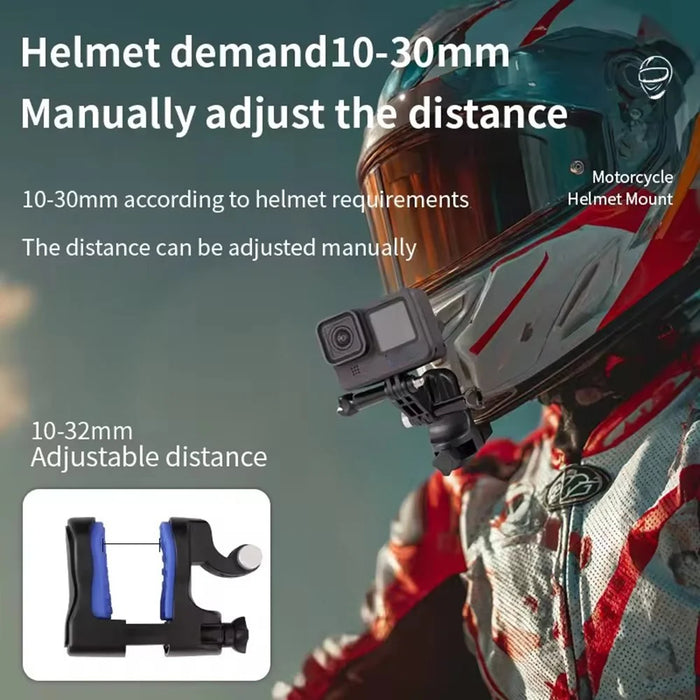 E068 Motorcycle Helmet Chin Mount for Action Camera Adjustable Quick Release Clamp Bracket - 2
